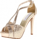 Touch Ups Women's Tiara Sandal,Champagne Glitter,5.5 M US