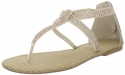 Rampage Women's Poland Sandal,Bone/Silver,6 M US