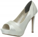 Touch Ups Women's Emmy Mary Jane Pump,White Satin,5 M US