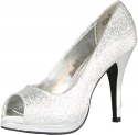 Rampage Women's Gracee Platform Pump, Silver, 7 M US