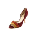 Jean-Michel Cazabat Felicie Womens Size 10.5 Burgundy Open Toe Suede