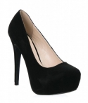 Qupid Womens Sanity-01 Classic Basic High Heel Hidden Platform Pump Shoes,Black,7.5