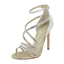 IVANKA TRUMP HYDE WHITE MULTI WOMENS ANKLE STRAP Size 6M